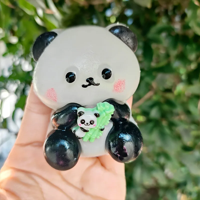 

New Mochi Taba Squishy Novelty Cartoon Plush Panda Hugging Bamboo Fidgeting Toy Cute Soft Sticky Red Panda Birthday Gift Kids