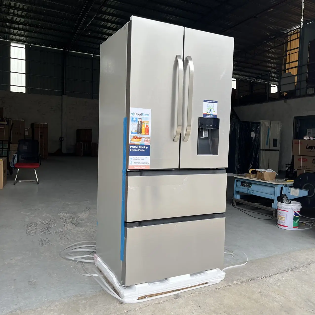 Door Refrigerator Stainless Steel Body 628L 4 Door Fridge Air Cooled Total Frost Free BLDC Inverter BCD-628 220 50/60HZ