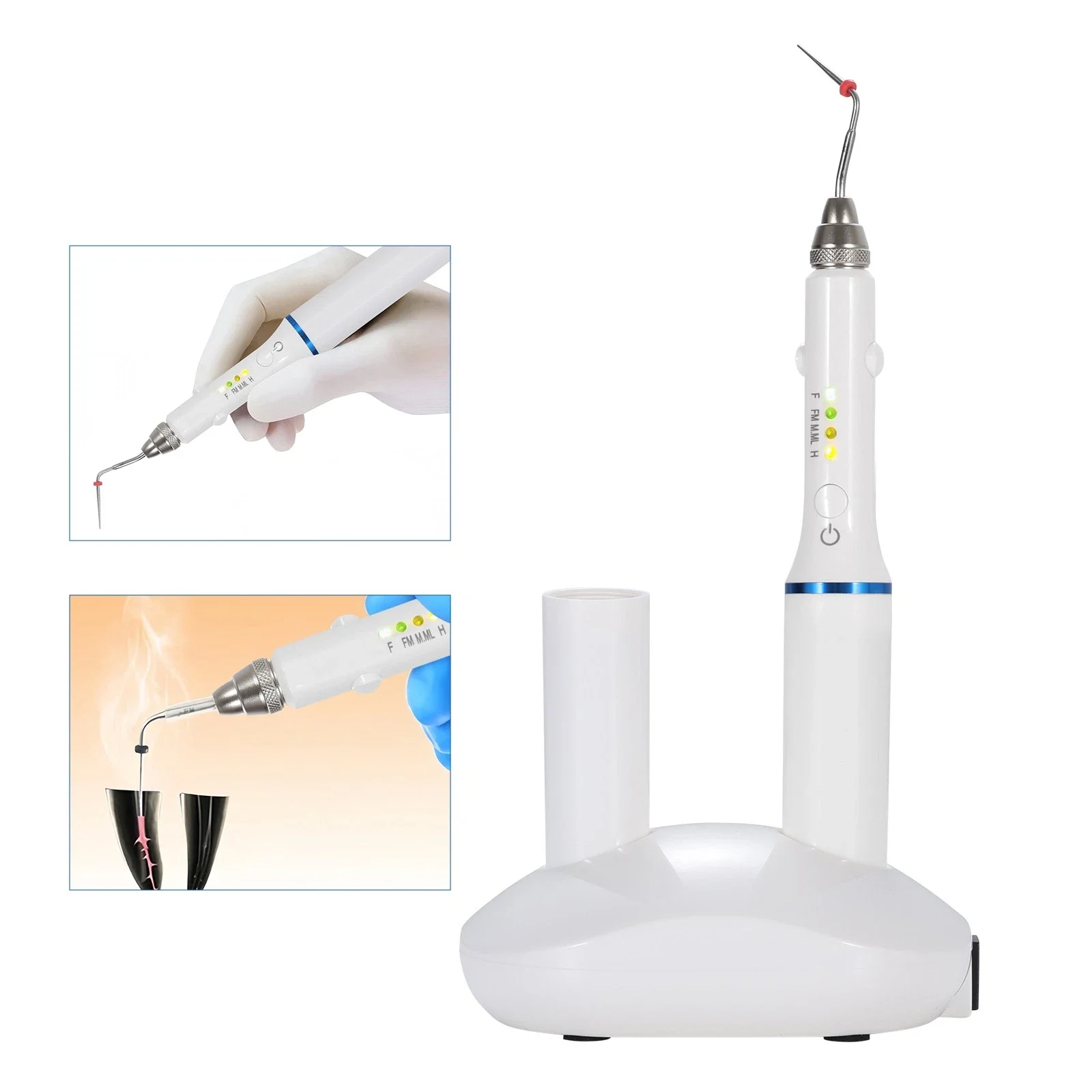 Dental Cordless Obturation System Endo Heated Pen Root Canal Hot Melt Filling Pen &4PCS Tips