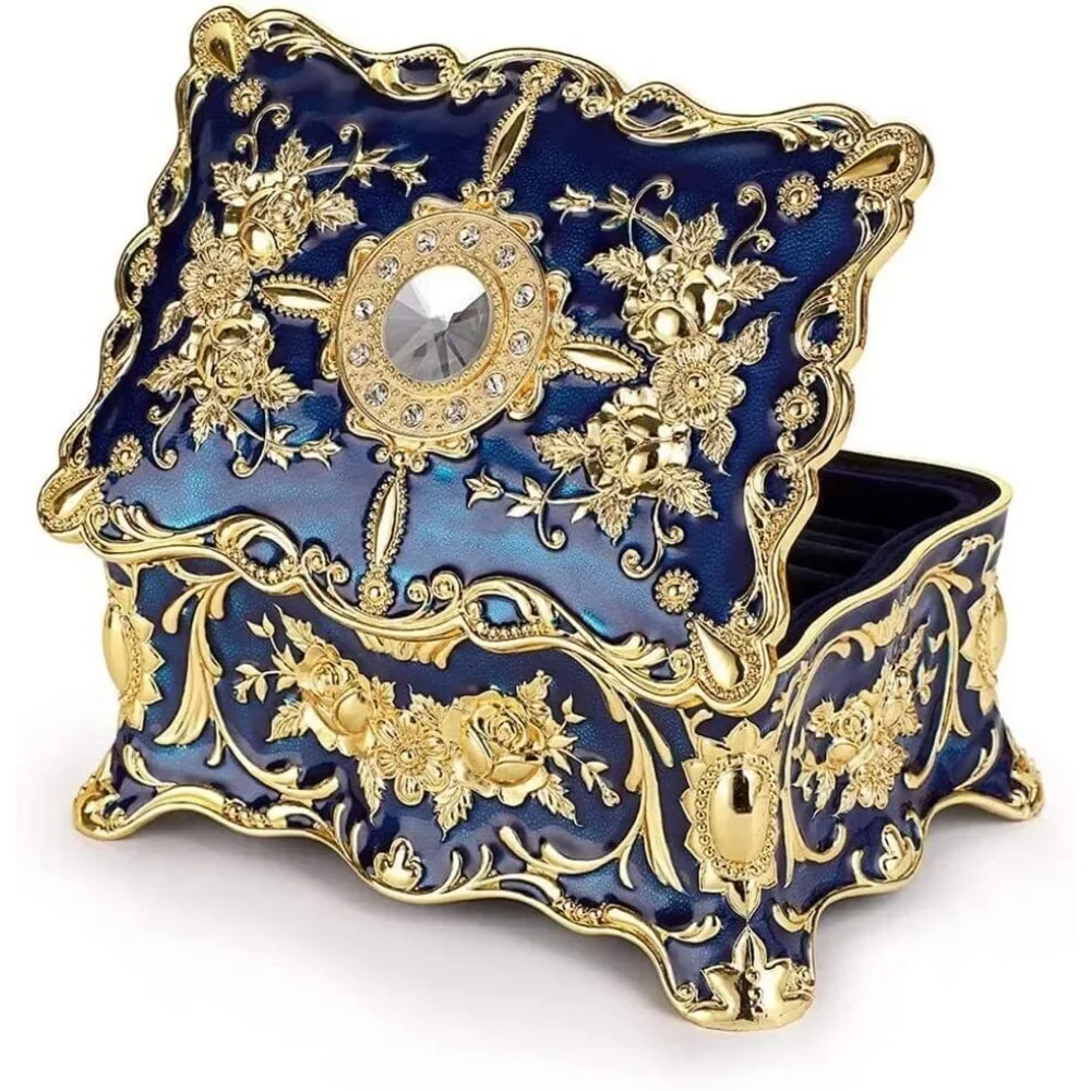 

Новый маленький винтажный футляр для украшений: кольца, ожерелья, серьги. Органайзер для хранения, винтажная шкатулка.