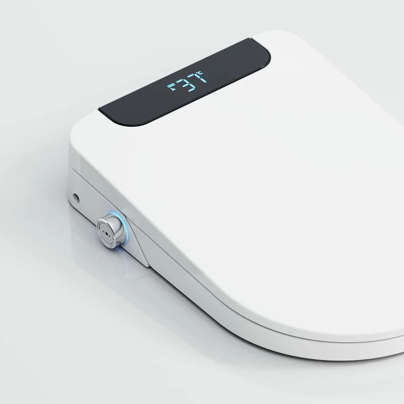 

Усовершенствованная функция, умная петля для биде, хромированный очищающий пульт дистанционного управления, квадратное пластиковое сиденье для унитаза с подогревом сиденья