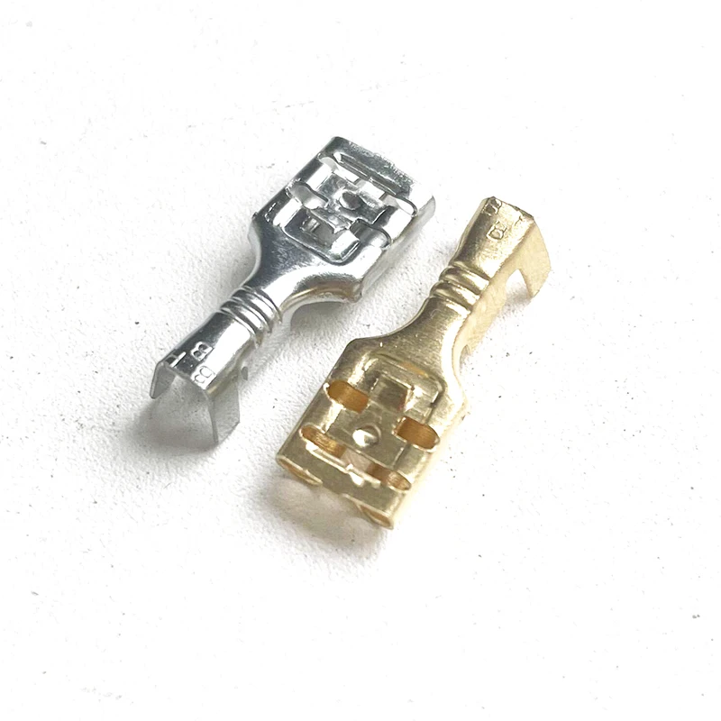 1000pcs DJ621-E9.5C  Female High Current Automotive Relay Crimp Terminal Connector Brass 9.5mm 3/8\