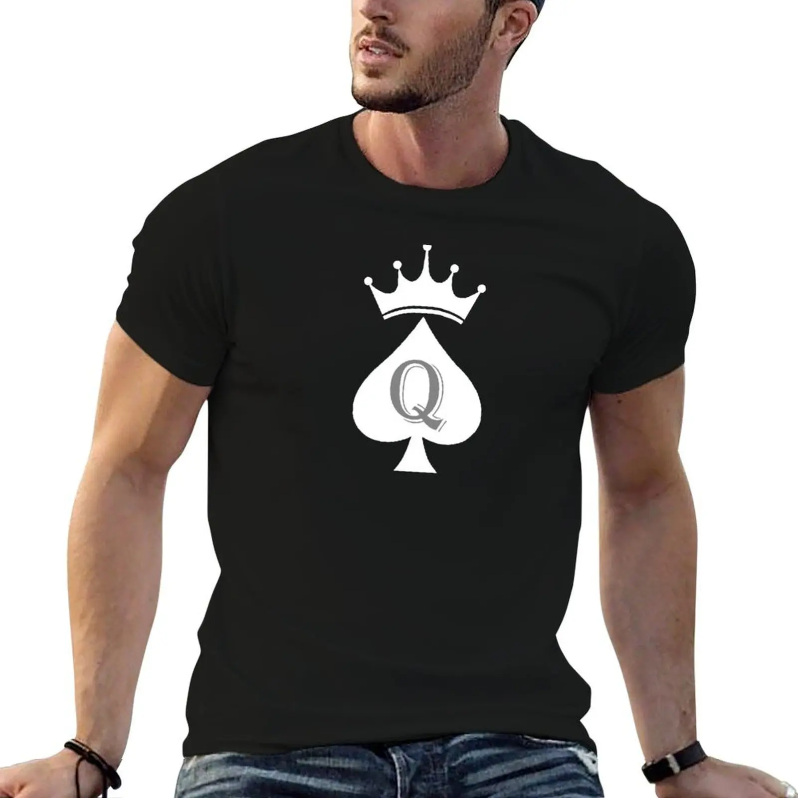 

Crowned Queen Of Spades T-Shirt man t shirt graphic man t shirt luxury T-Shirt
