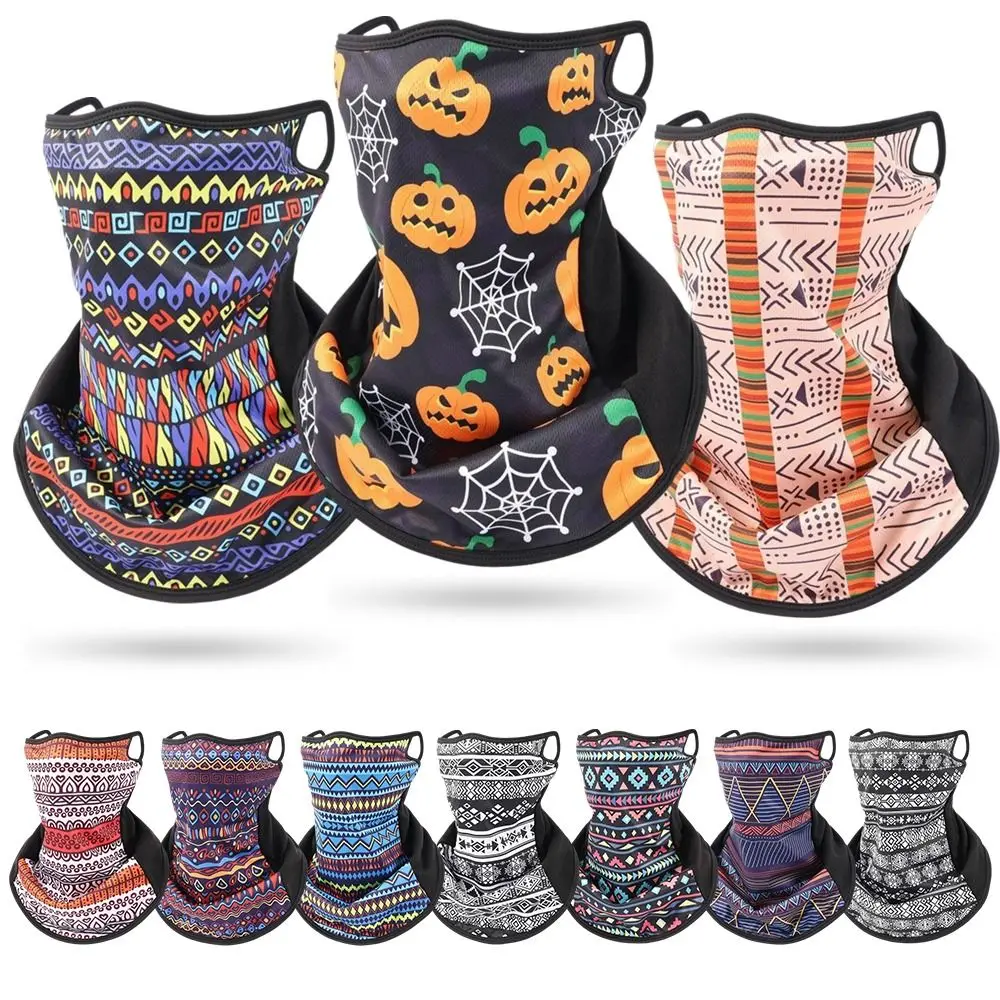 

Autumn and Winter Warm Ear-hanging Outdoor Cycling Neck Cover Cold-proof Windproof Triangle Scarf Winter Bandana Men and Women