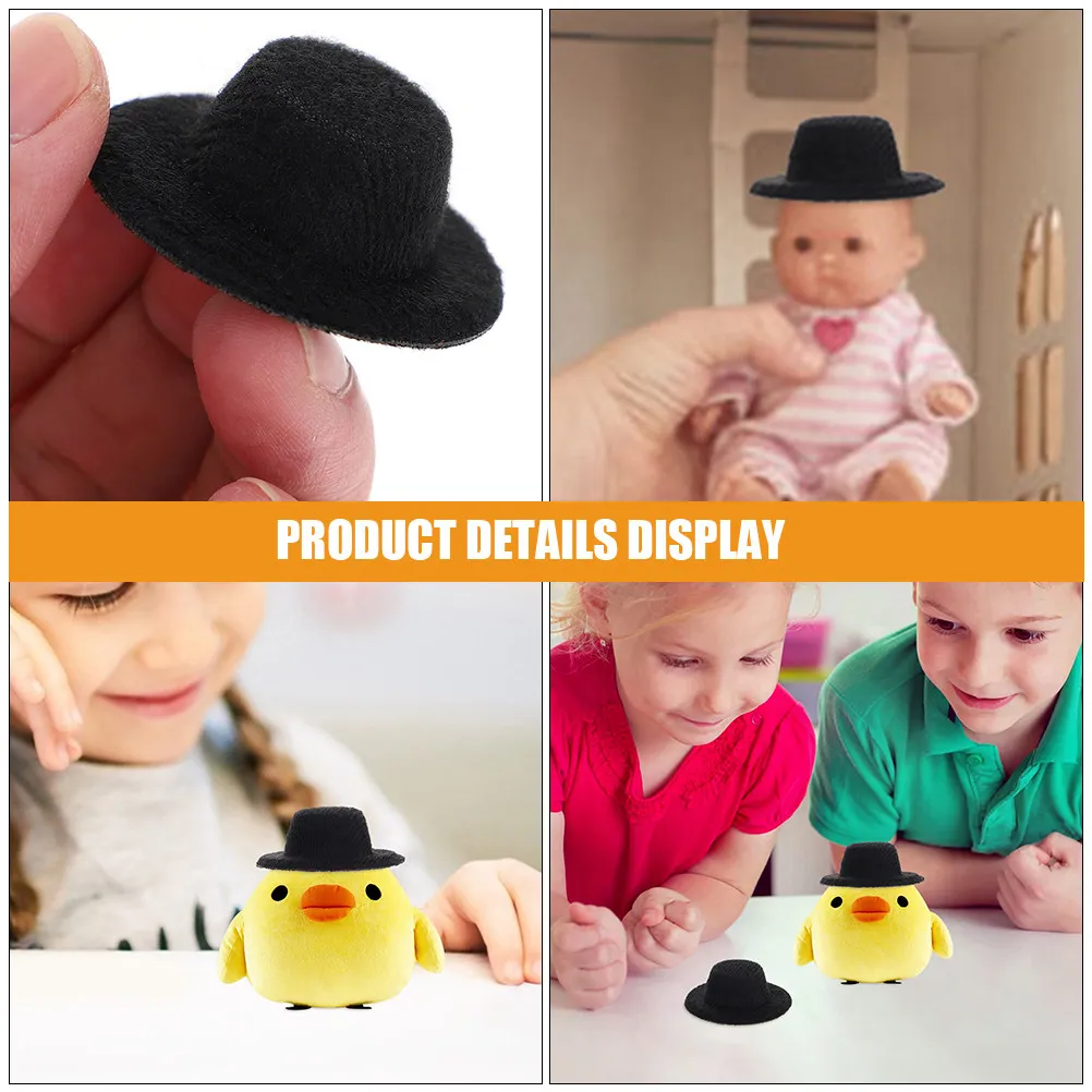 5Pcs Mini Top Hats Fabric Lightweight Miniature Hats for Handmade Accessories Party Decor Mini Hat Russian Banya Hat