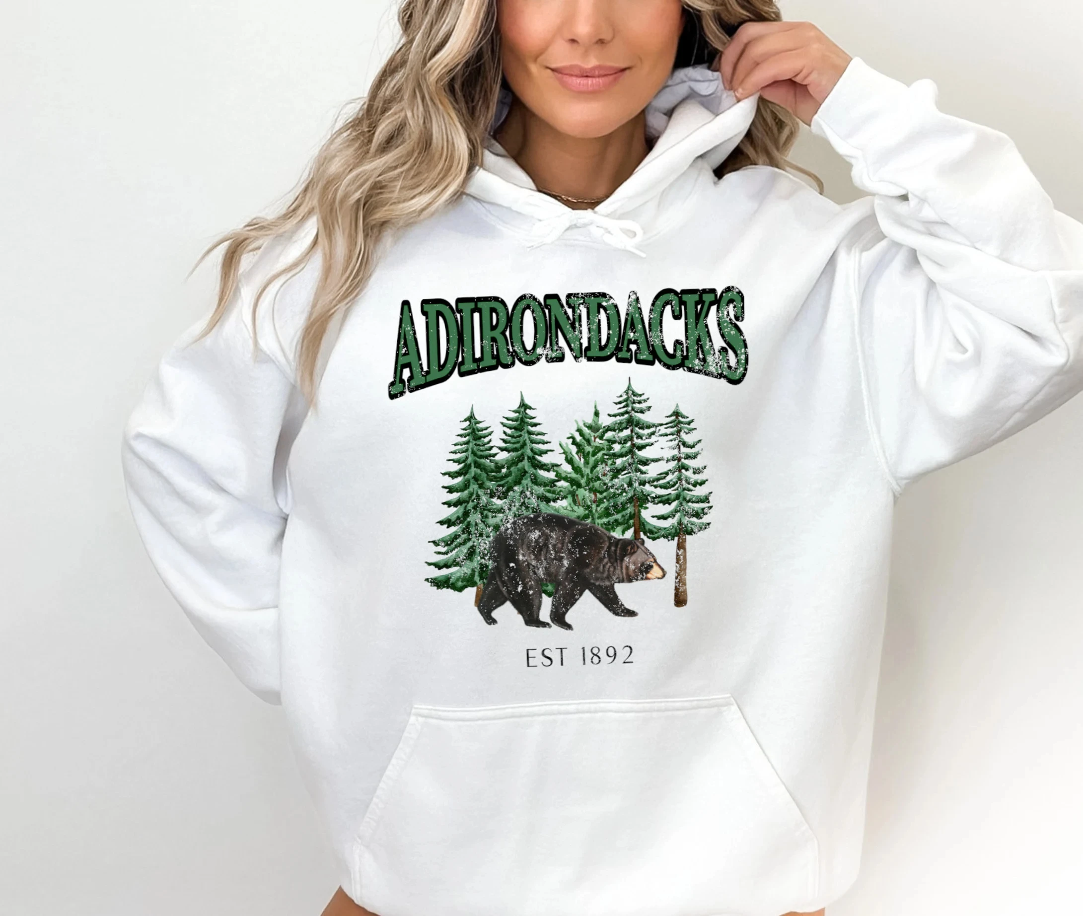 

Adirondacks Black Bear Hoodie Men's and Women's Long Sleeve Sweatshirt Pullover Y2k Tops Fashion Autumn Winter Clothing Hoodies