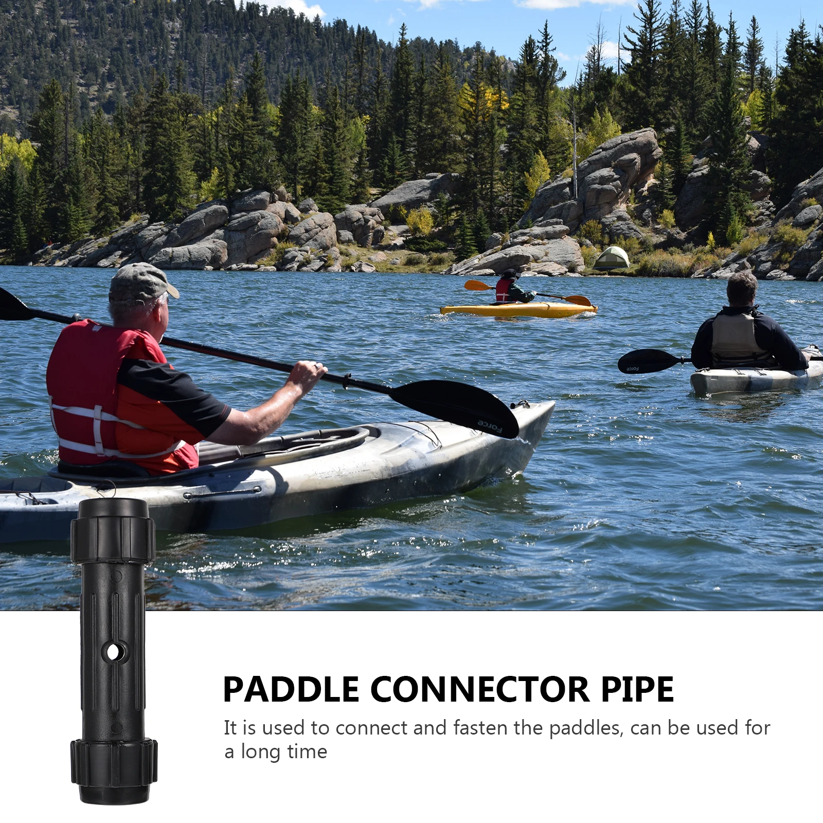 

2pcs Boat Connection Tubes Kayak Canoe Paddles Connector Screw Joint Tool Plastic Paddle Connector Durable Abs Material