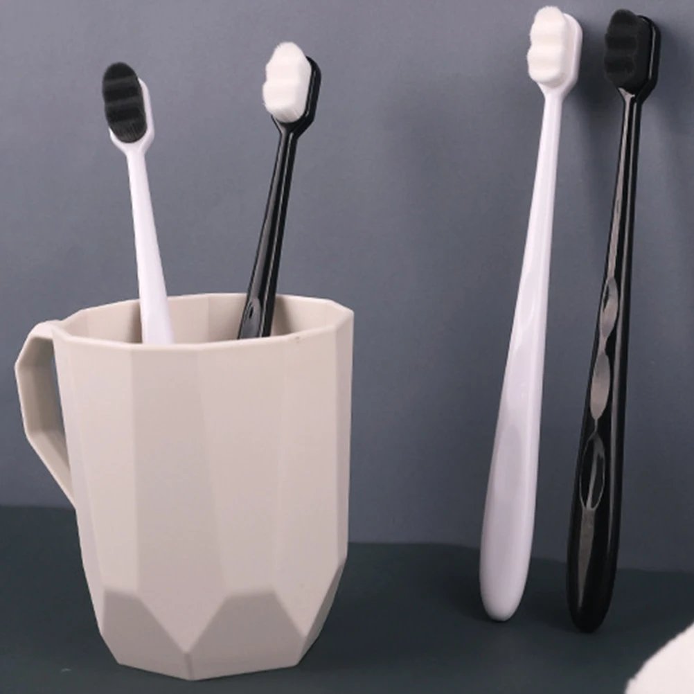 

Soft Bristle Toothbrush Durable Oral Cleaning Tool Long Handle Ergonomic Design Anti Slip Teeth Care Pregnant Woman Micro Nano