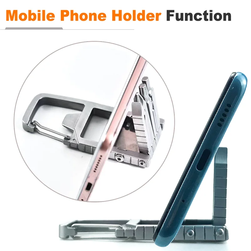 AB42-الفولاذ المقاوم للصدأ للطي أداة مزيج 13 في 1 متعددة الوظائف أداة خارجية مجموعة المفتاح مفك وجع سكين المفاتيح #4