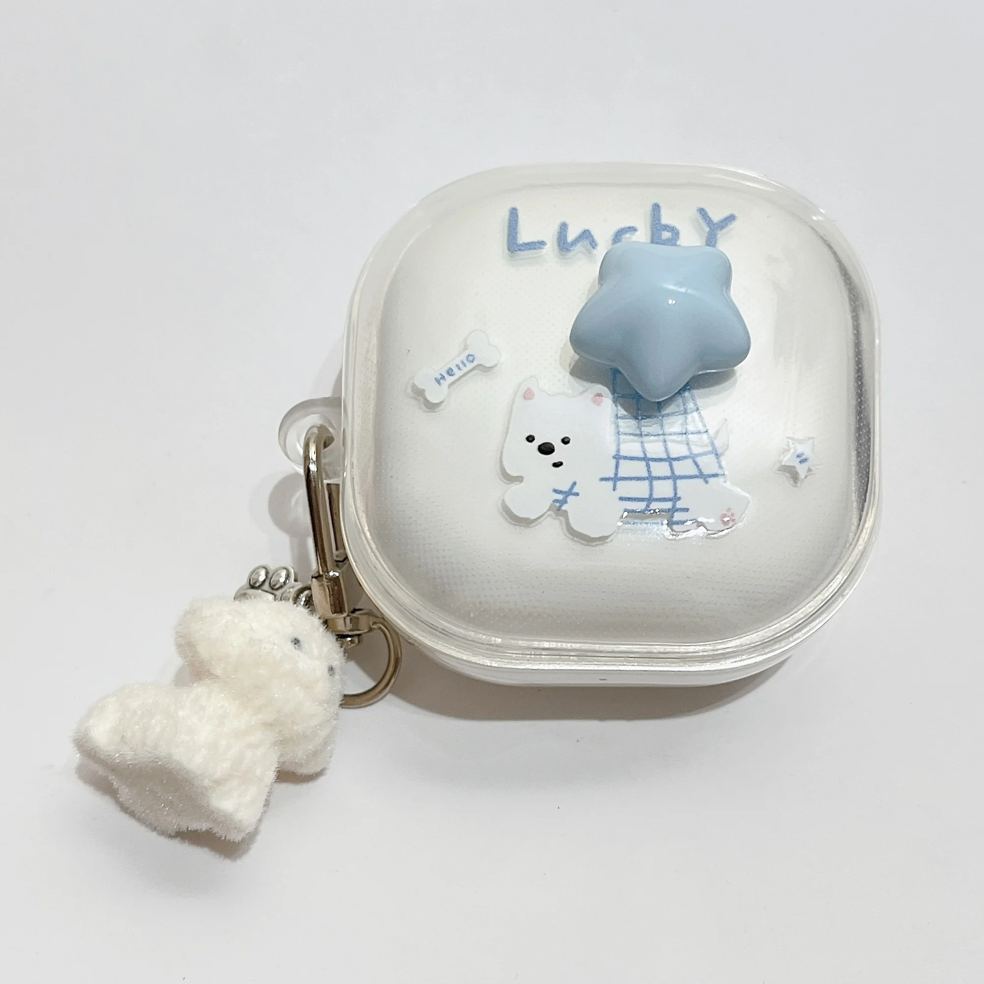 For Samsung Galaxy Buds Core 2025 Buds Live 2 Pro FE Case Star Butterfly Bear Earphone Soft Cover Headphones Box With Keychain