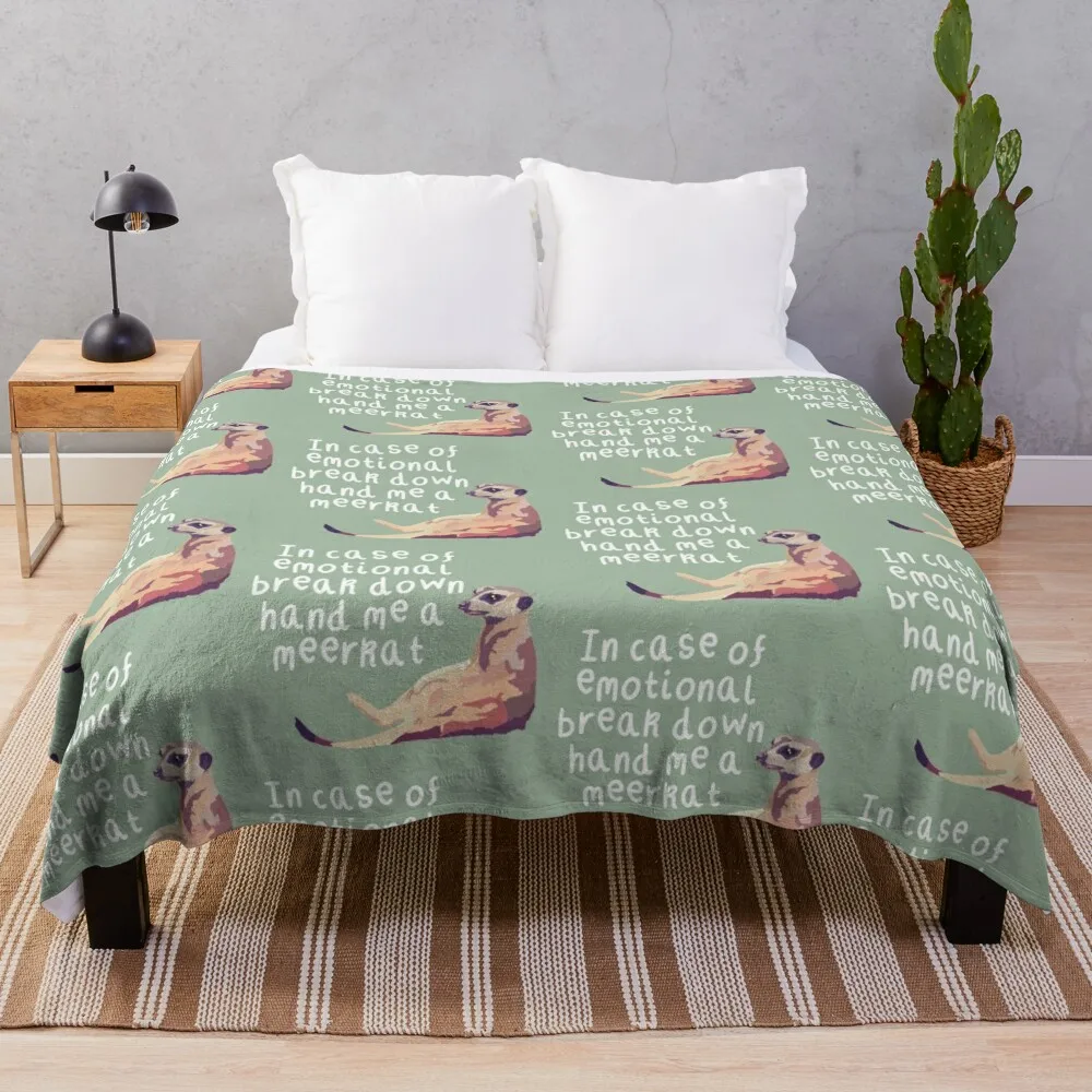 Meerkat Emotional Breakdown Throw Blanket Camping Blanket