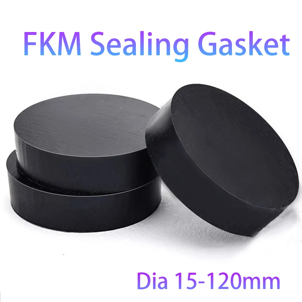 10Pcs Dia 15mm-120mm FKM Sealing Gasket Thickness 6/8/10mm Mechanical Parts Pipeline Joint Circular Gasket Corrosion-Resistant