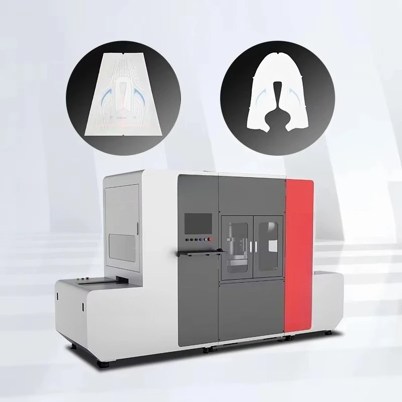 5/4/3 Axes Automatic Intelligent Vision High Speed Heavy Duty CNC Control Open Type Shoe Equipment Cutting Machine with Engine