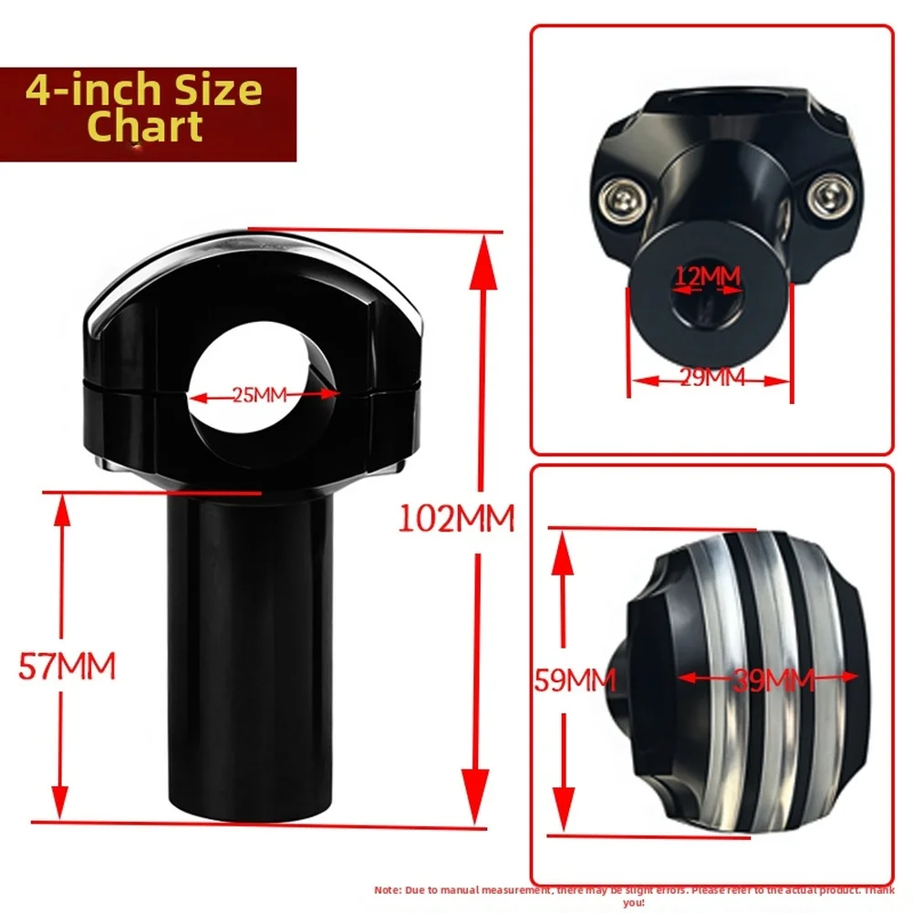 for retro Motorcycle Riser Cruiser Bike Riser Kit For Long Distance Riding 4 Inch Non-slip Grip Clamp High Structural Rigidity