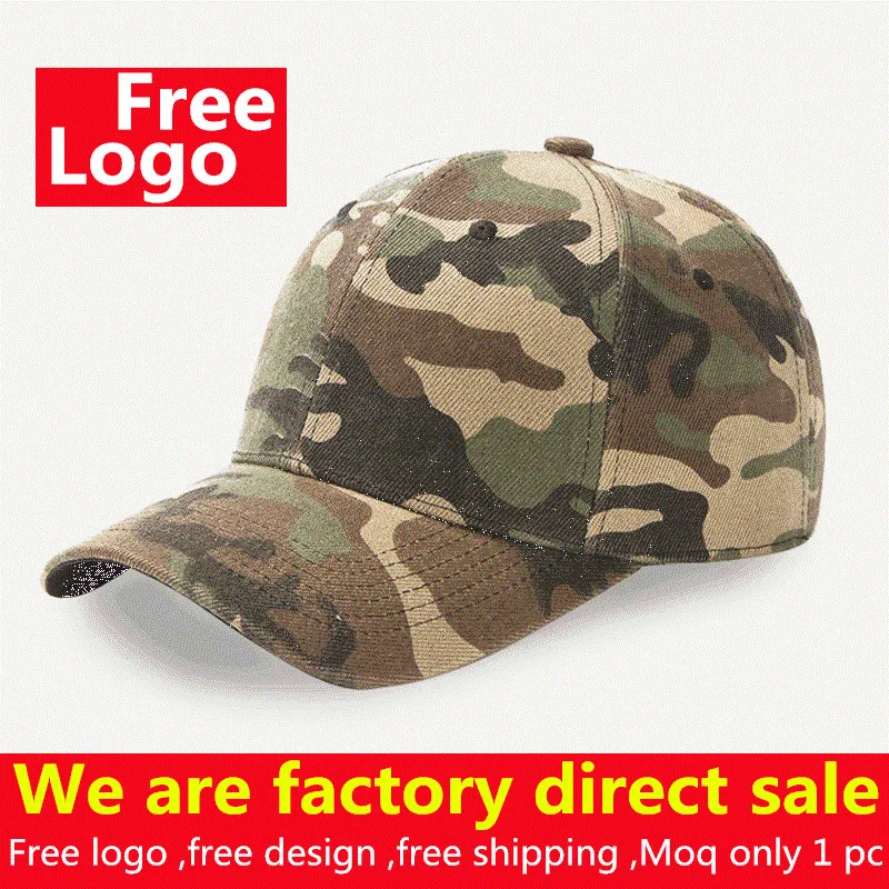 

Adjustable unisex children boy camo sports hat Adult fitted cap Camouflage logo embroidery baseball cap Leisre hat