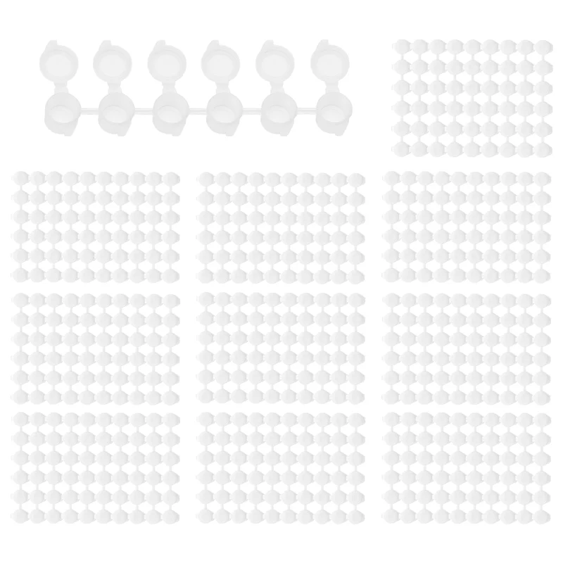 DN-100 شرائط 600 أوعية شرائط طلاء فارغة كوب طلاء حاويات تخزين بلاستيكية شفافة لوازم الرسم الحرفية (3 مل/0.1 أونصة)