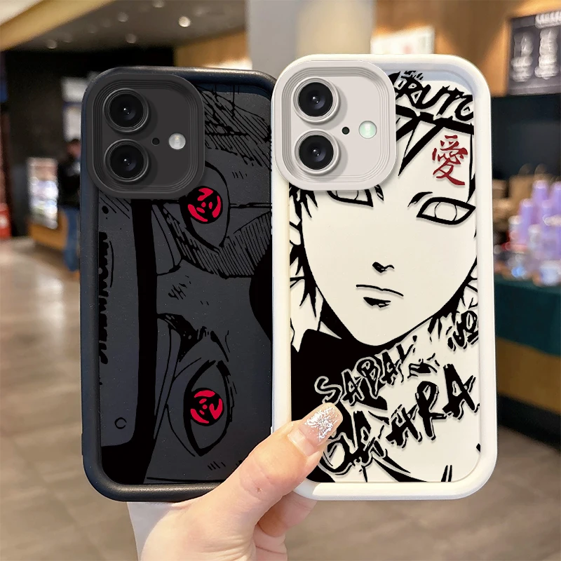 الفاخرة أنيمي N-Naruto غطاء من السيليكون آيفون 16E 16 15 14 13 12 11 برو ماكس X XR XS SE 2020 SE4 7 8 زائد لينة غطاء مقاوم للصدمات
