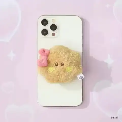 Anime Tecknad Bt21 Cooky Shooky Rosett Plyschdocka Y2K Mode Nytt Airbag Telefonstativ Kreativ Plyschleksak Tillbehör Flickpresenter 12 best sales Fran Bow plysch - №5