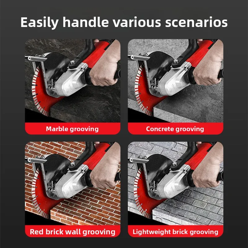 Single Chip Slotting Machine for Red Brick Concrete Aluminum Stone Cutting-High Power Rechargeable Lithium Battery Made China