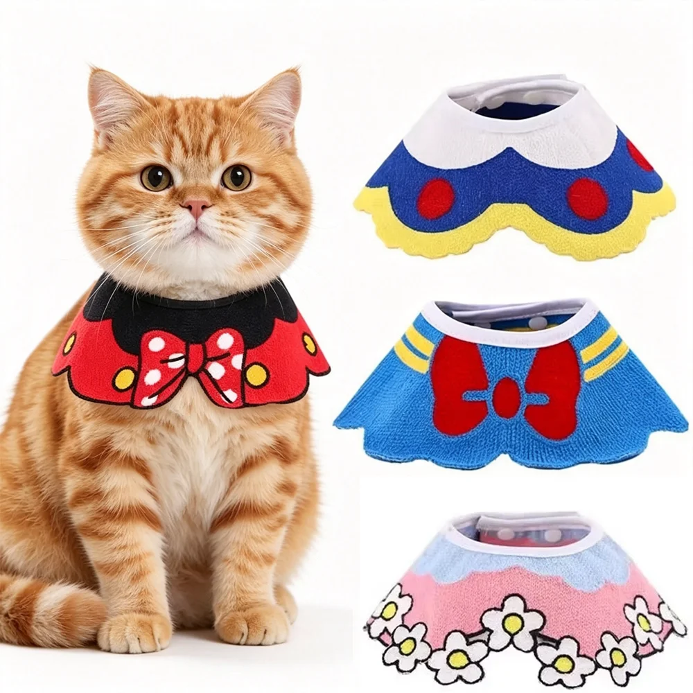 1 Pc Cartoon Princess Pet Bib Cats & Dogs  Adjustable Snap‑on Collar Scarf Cute Dress‑up  Photo Props