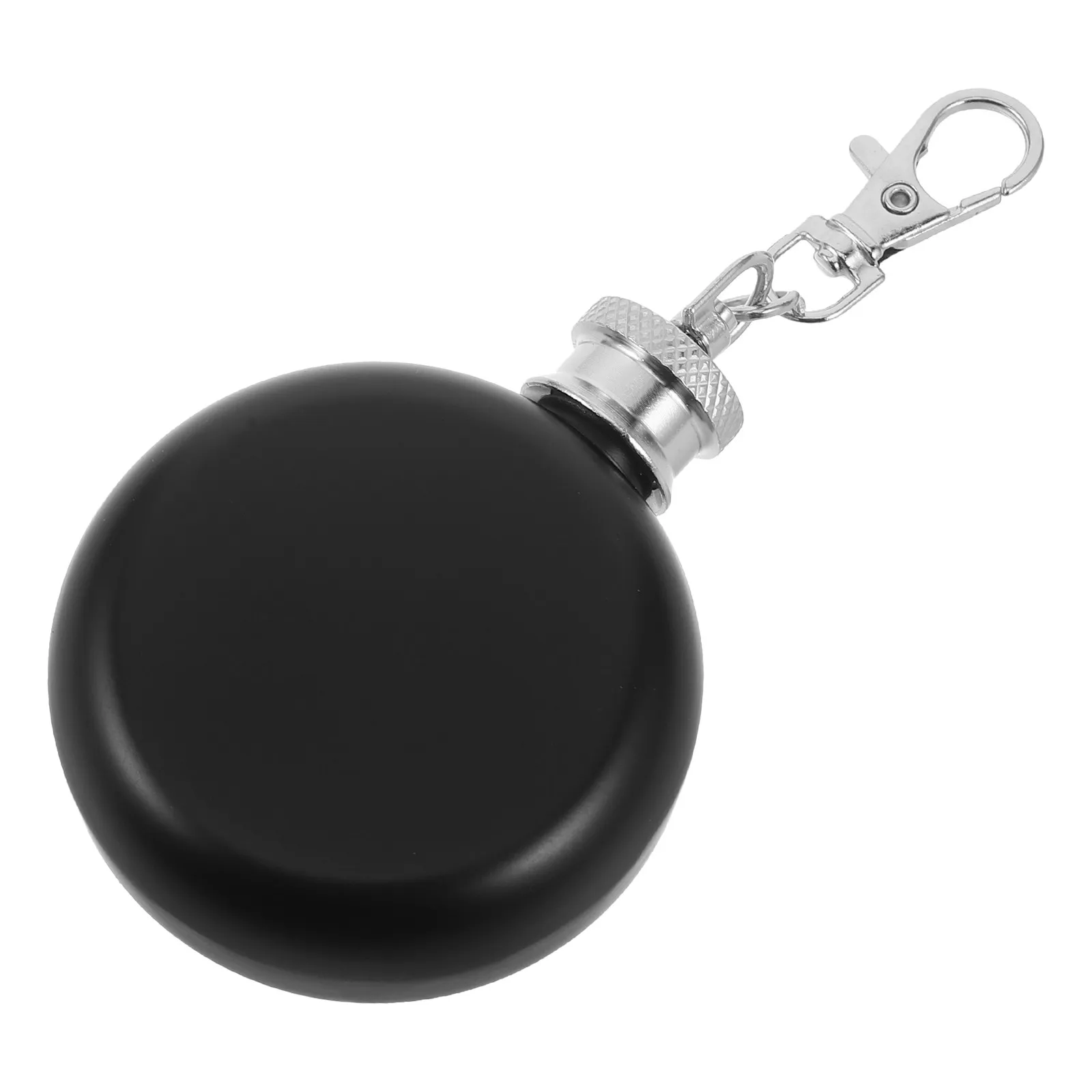 Stainless Steel Pocket Wine Bottle 2Oz Portable Round Mini Camping Hip Flask Keychain Outdoor Travel Party Festival Liquor Flask