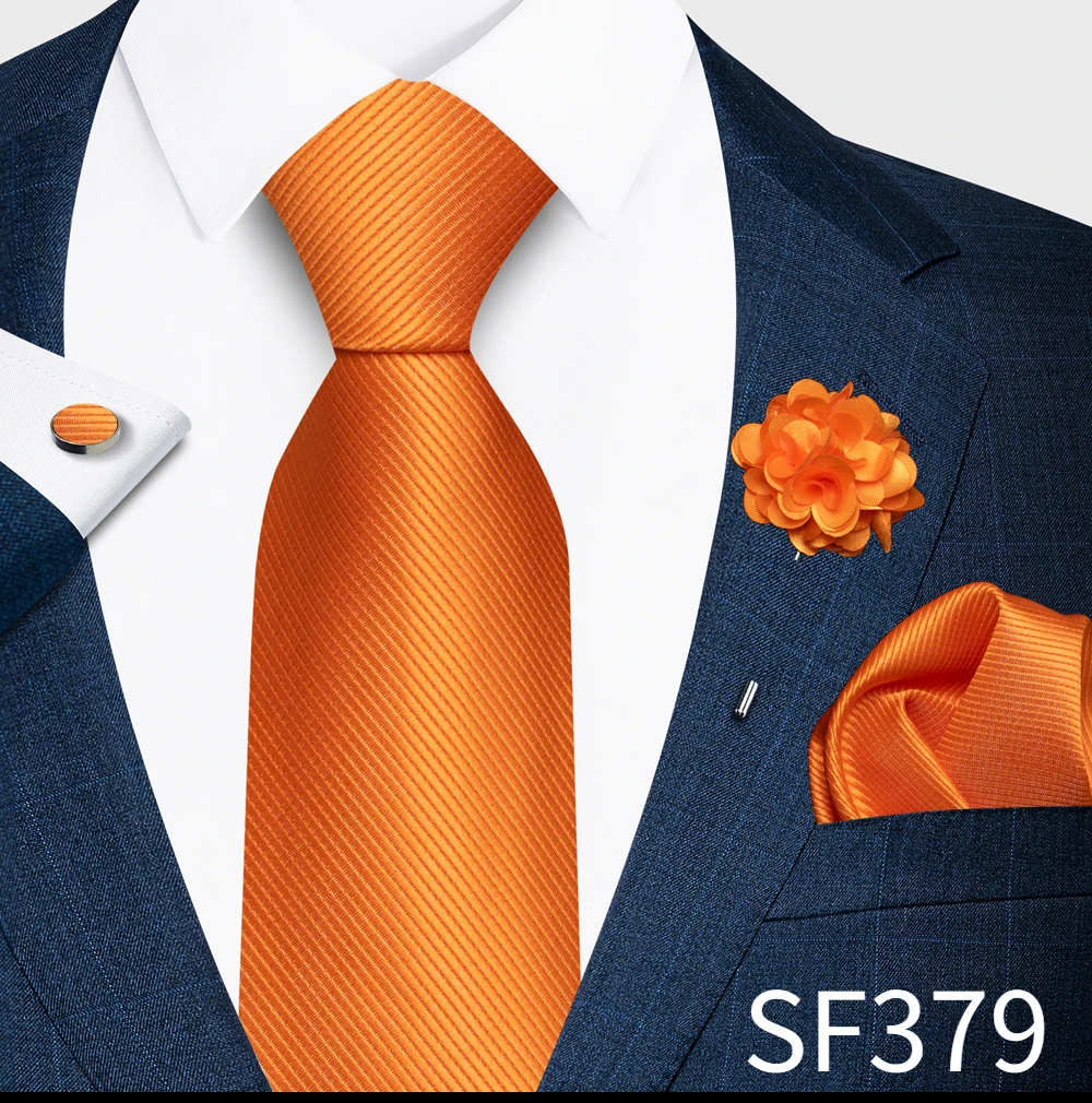 Elegantes einfarbiges Herren-Krawattenset, 4-teilig, 1200-Nadel-Hochdichte, knitterarm, geeignet für Hochzeiten und Bankette, Bestseller – Detail 4
