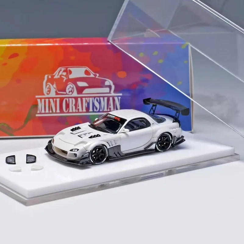 

MINICRAFISMAN 1:64 Mazda RX7 FD3S TCP Magic Cast-pressed Resin Car Model, Boys' Collection Decoration Item, Gift for Friends.