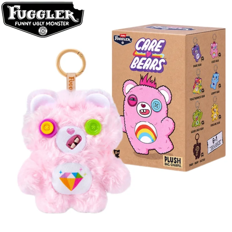 

Оригинальный плюшевый брелок-подвеска FUGGLER Monster Care Bears, забавная уродливая кукла, украшение для рюкзака, подарок на день рождения для девочки