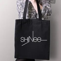 Kpop Merch Shinee World Members Jonghyun Shinee Shopping Bag Canvas Bags Shopper Security  Bag Reusable Shopper Canvas