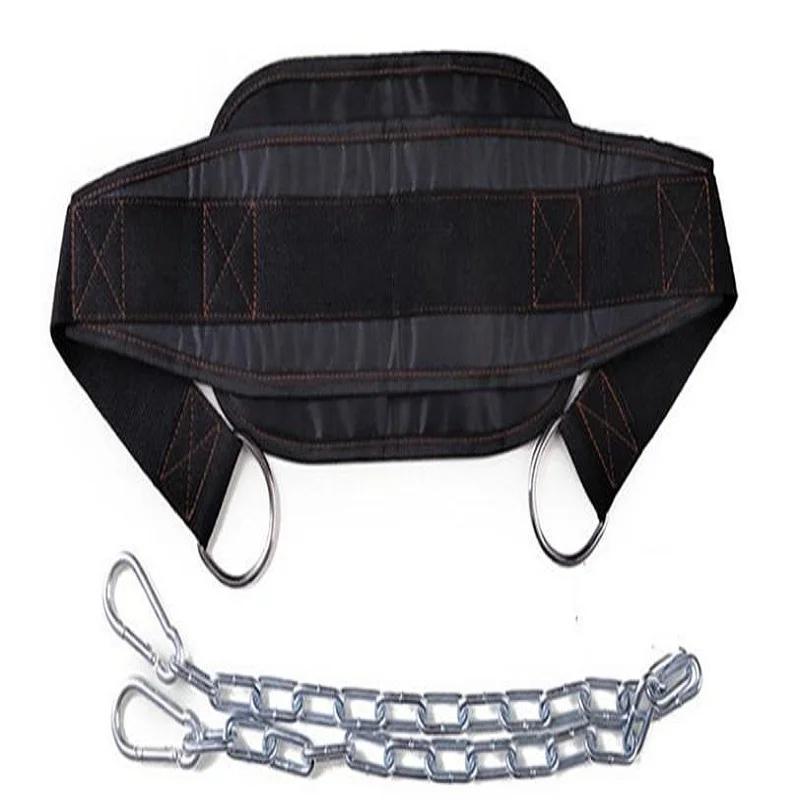 حزام رفع الأثقال من النيوبرين حزام الصالة الرياضية الخلفي مع سلسلة للياقة البدنية وكمال الأجسام وسحب ما يصل وتدريبات القوة وحزام الخصر #1