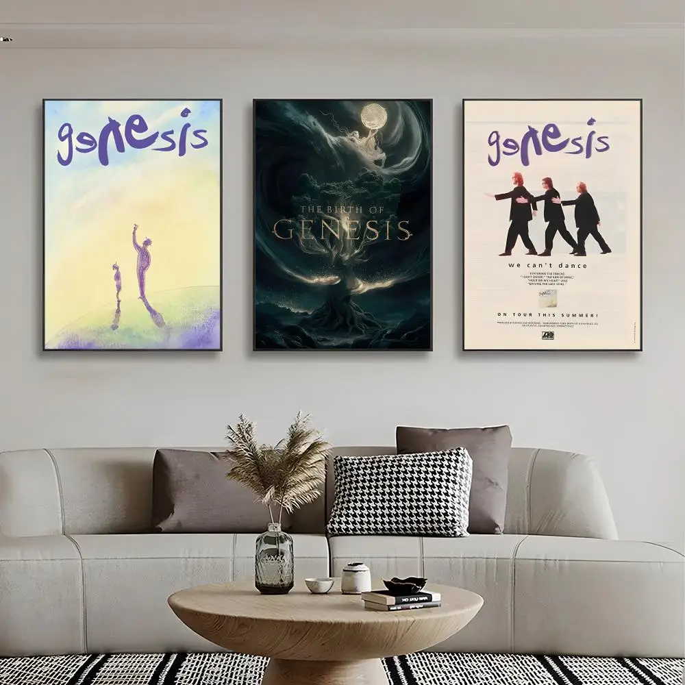 Progressive G-Genesis Poster Retro Kraft Paper Sticker DIY Room Bar Cafe Aesthetic Art Wall