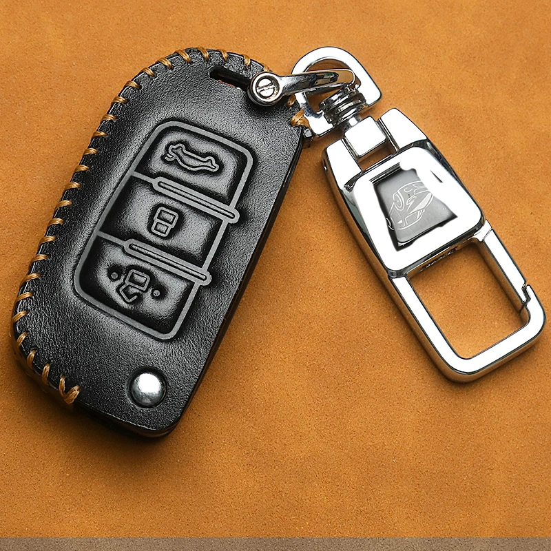 

leather car key fob Protect skin sticker cover case for Geely Emgrand X7 2016 EC718 EC715 Global Hawk GX7 Flip Remote
