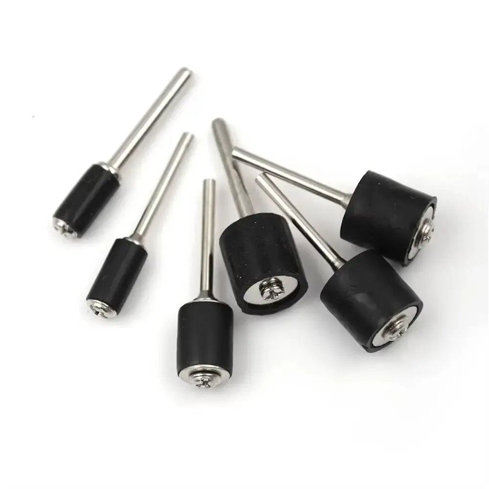 10Pcs/Set New 1/8inch Sanding Mandrels 6.35/9.5/12.7mm Rubber Sandpaper Circle Kit Grinder Drum Rod Abrasive Tool