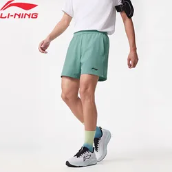 Li-Ning Men's Running Shorts AT DRY Breathable Reflective 88%Polyester 12%Spandex Regular Fit LiNing Sports Bottoms AKSV097