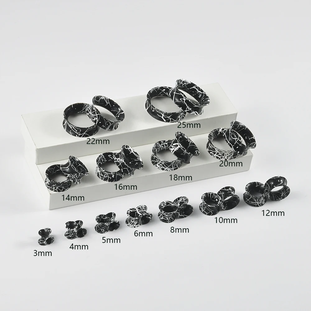 Silicone Flexible Double Flared Ear Tunnel Plugs