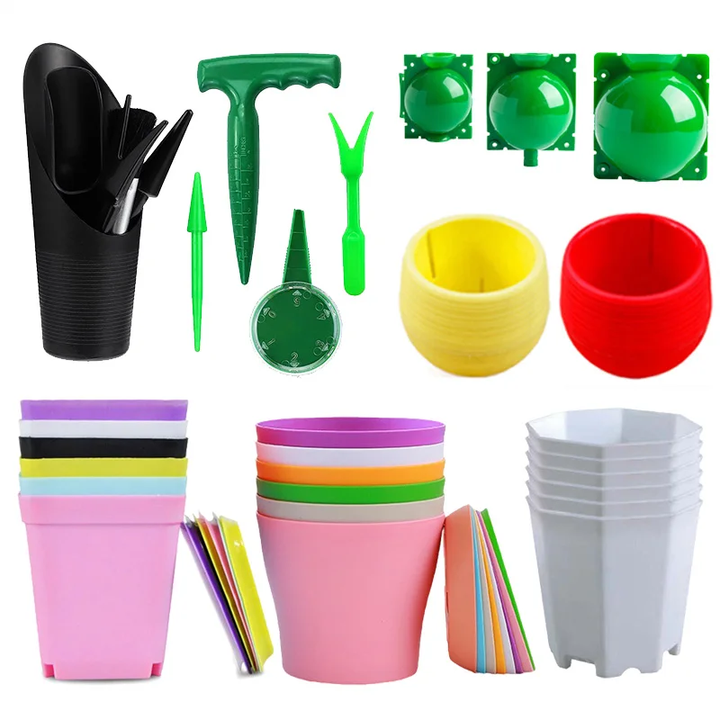 Gardening Supplies Household Sowing Set Mini Flower Pot Rooting Box Plastic Garden Accessories for Plant Growth Tools TMZ
