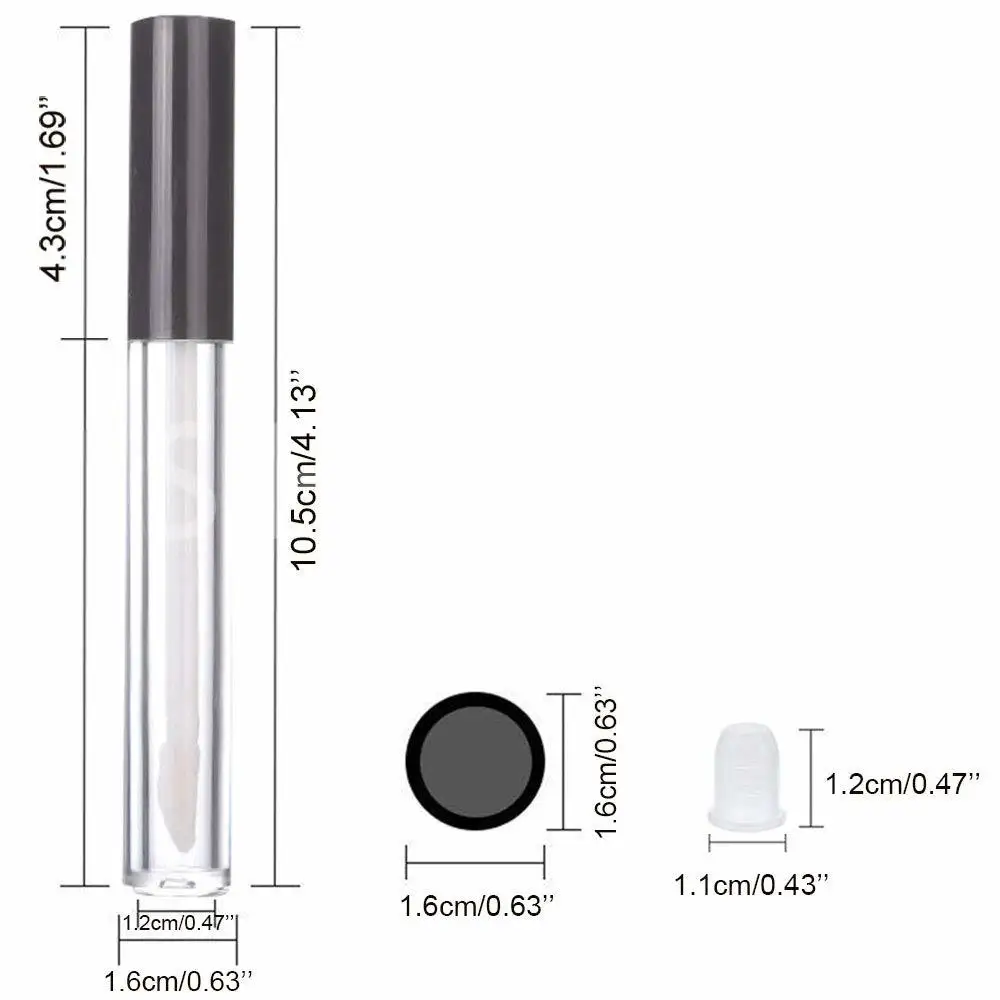 30pcs 10ML 빈 립글로스 튜브 컨테이너 미니 리필 립 글로스 밤 병 립스틱 화장품 샘플 여행 액세서리