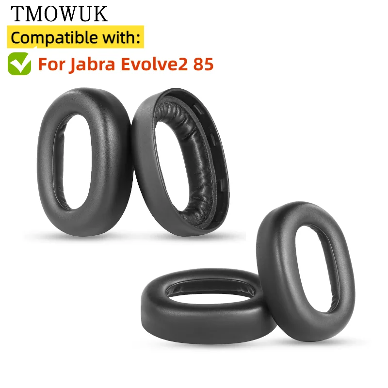 

Replacement Protein Leather Ear Pads Cushion Cover Earpads for Jabra Evolve2 85 Headset