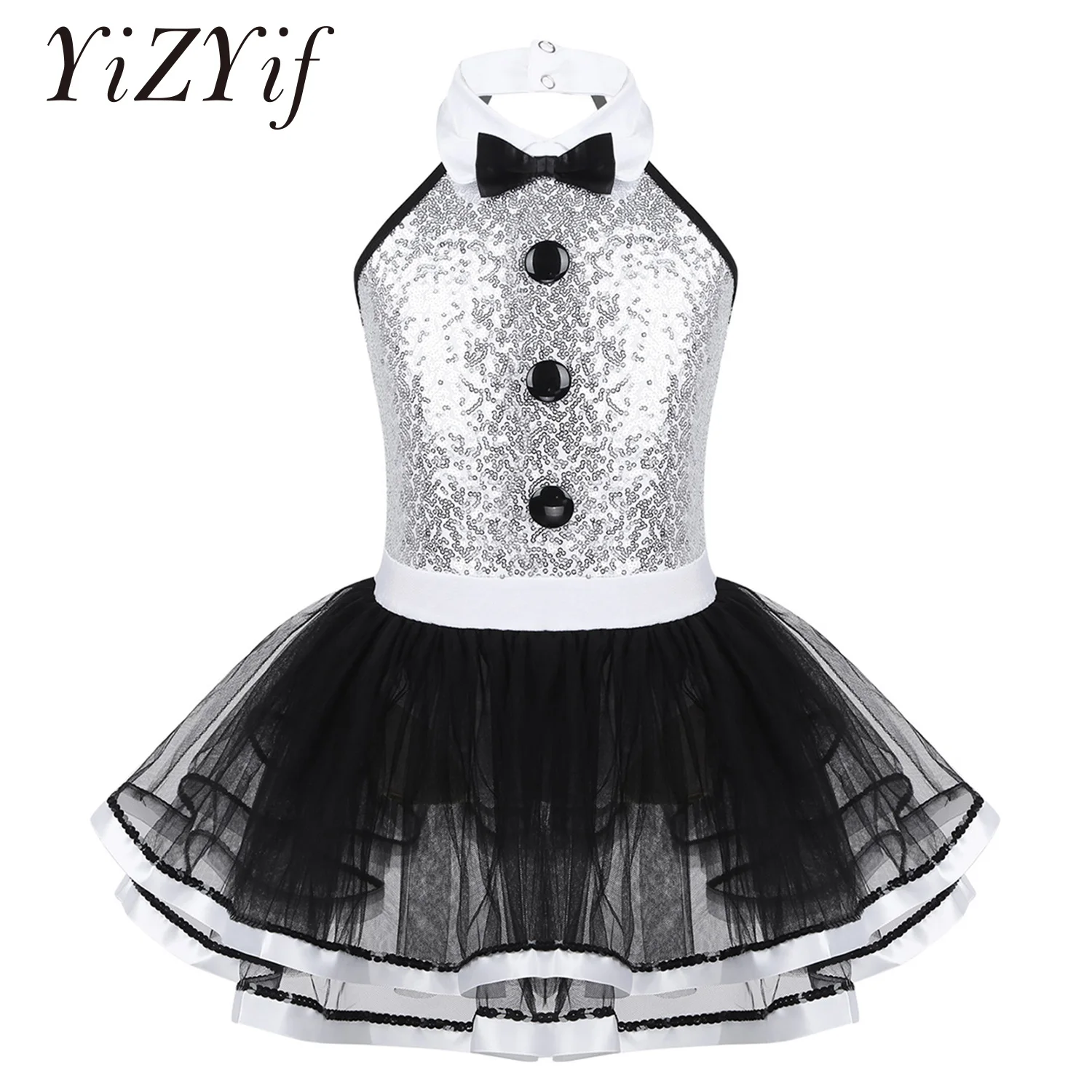 

Sequins Ballet Dance Mesh Tutu Dress Gymnastics Leotard Kids Girls Sequin Lyrical Modern Jazz Latin Dance Wear Ballerina Costume