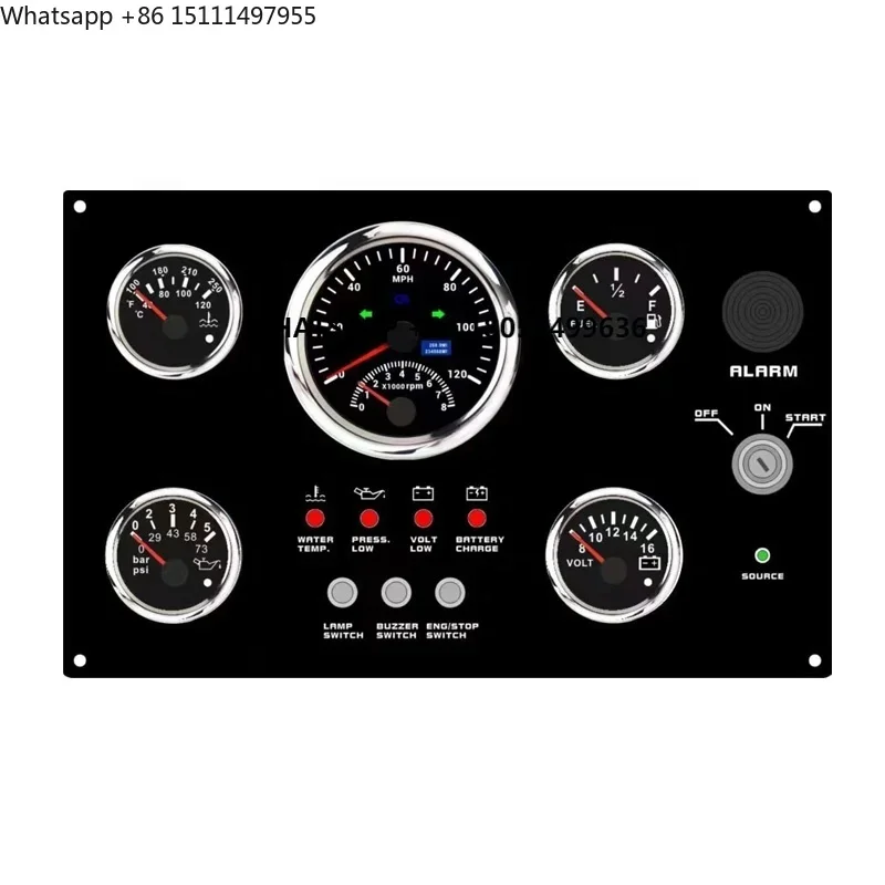 300*190 mm Waterproof Marine Dashboard Switch Central Control Boat Instrument Panel