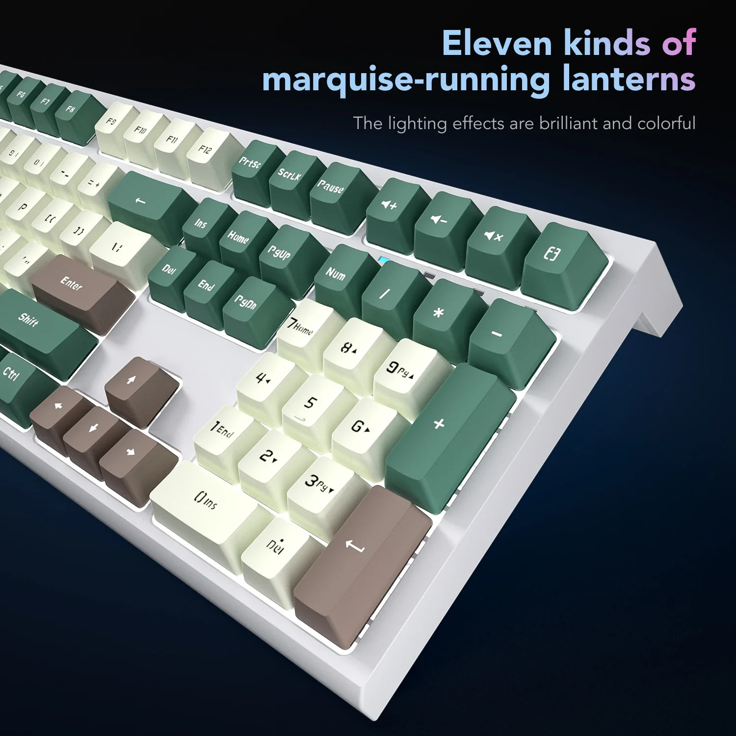 

108-key Wired Mechanical Gaming Keyboard with RGB Backlit | Gaming Chip | Low Latency | Anti-Ghosting | for PC Win/Mac Gamers