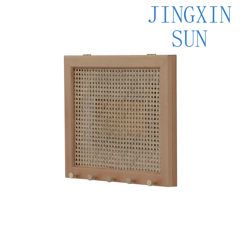 Electric box rattan meter hanging picture blocking weak electric  decorative picture meter entrance wall solid wood d