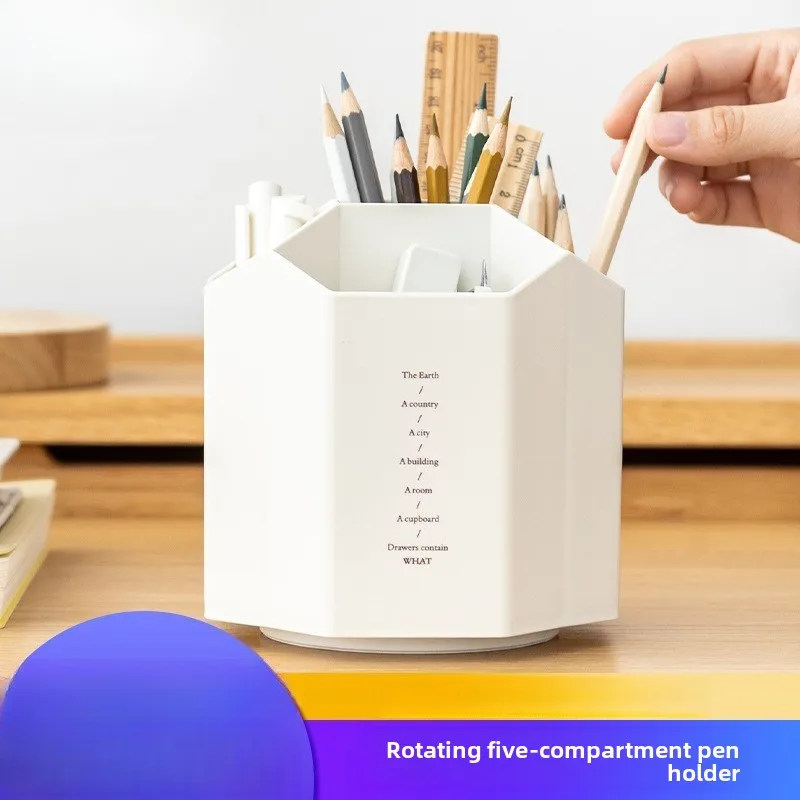 

Rotating Large Capacity High-value Storage Pen Holder, Simple Desktop Office Dormitory Storage Box 2026