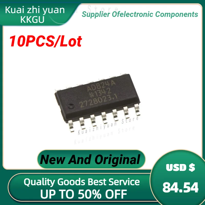 10PCS/Lot New And Original AD824ARZ-14 SOP14 AD824 AD824AR AD824ARZ SOP-14 Quality Goods