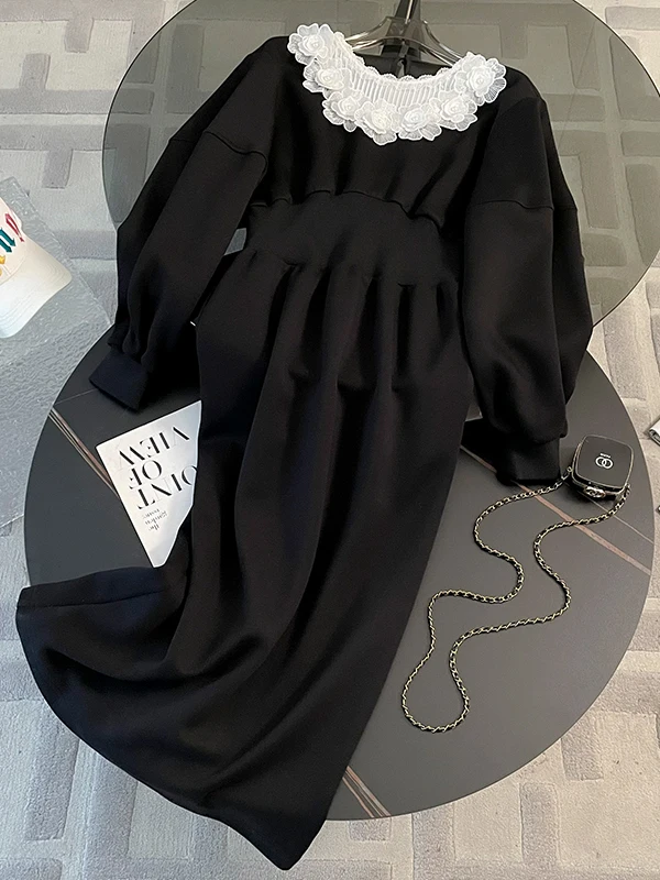 Vestido Negro Juvenil y Elegante para Mujer, Corte Entallado, Cintura Ajustada, Estilo Bodycon, Primavera 2026, Vestido de Moda para Damas