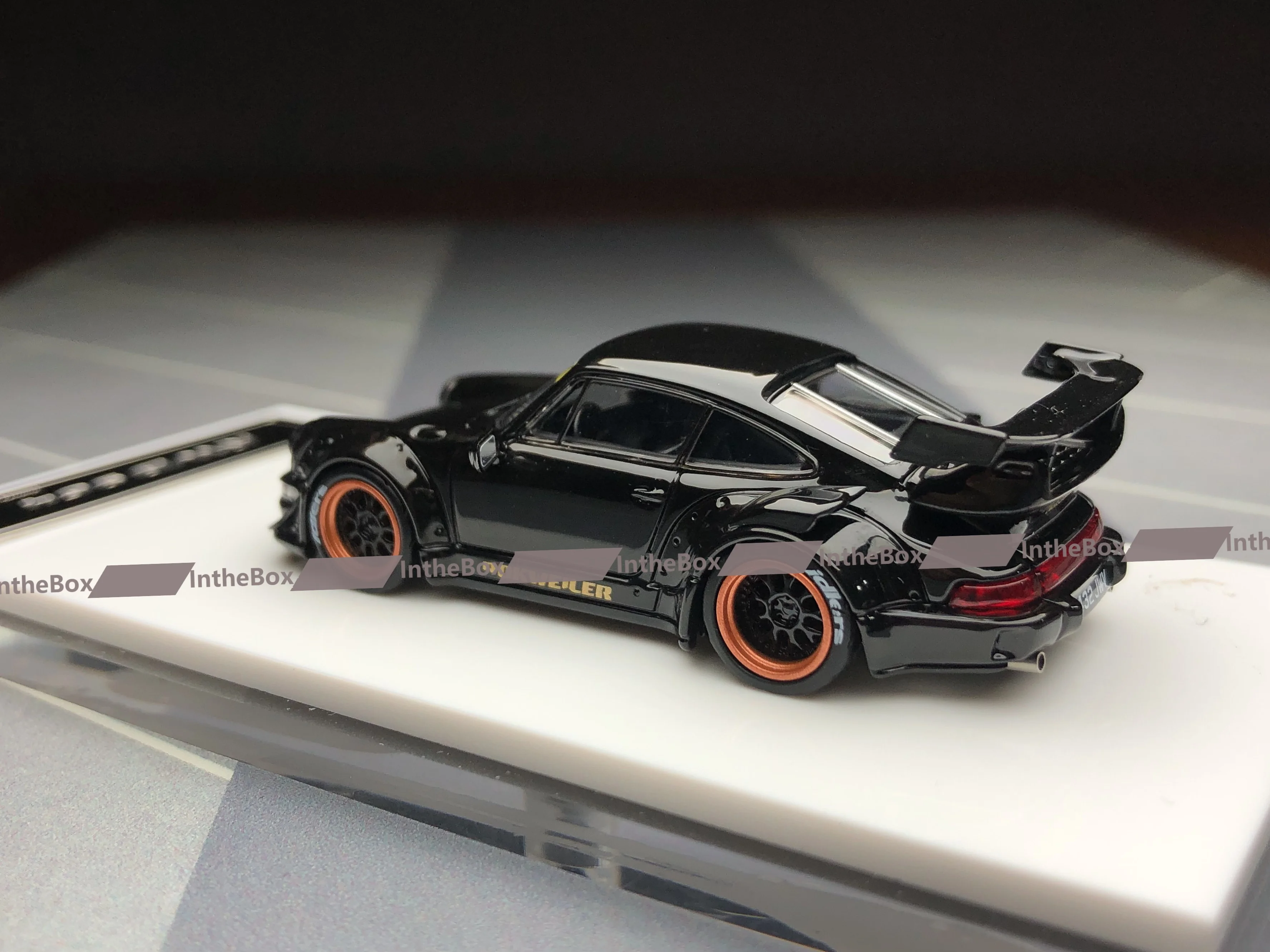 Star Model 1:64 RWB 964 GT Black Diecast Model koleksi mobil mainan hobi edisi berlapis