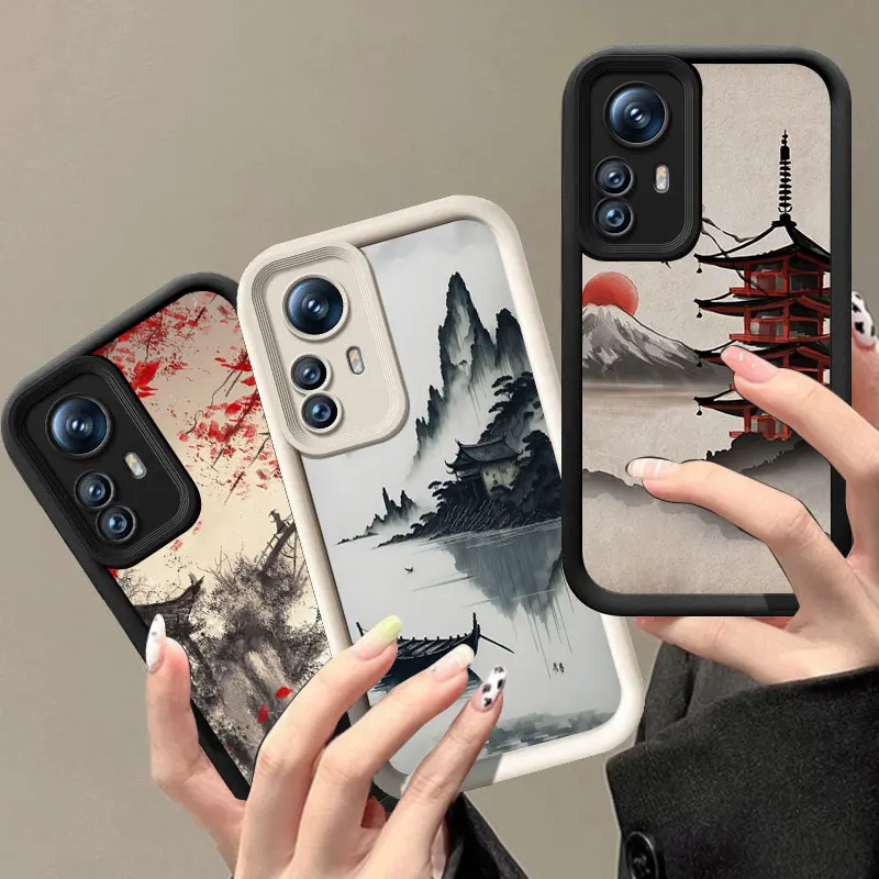 Japanese Style Ukiyo-e Phone Case For Redmi 9A 10A 9C 10C 12C 13C 14C 4G 9i 9T K30 K50 Pro K40 Gaming A1 A2 A3