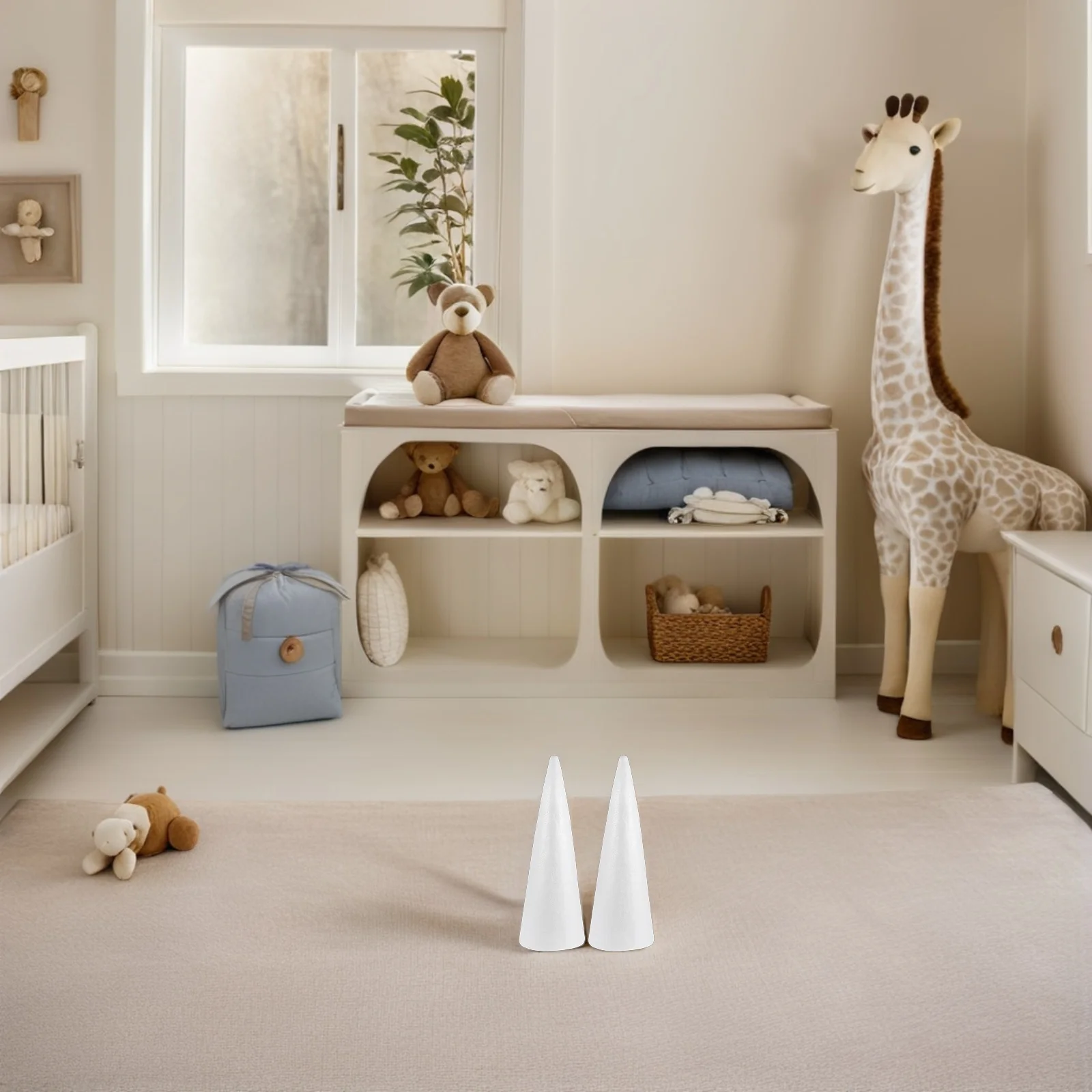 

2pcs Foam Cones 38X13.5Cm Craft Cone For Diy Christmas Tree Decor White Sculpture Cone Art Project Supplies Foam