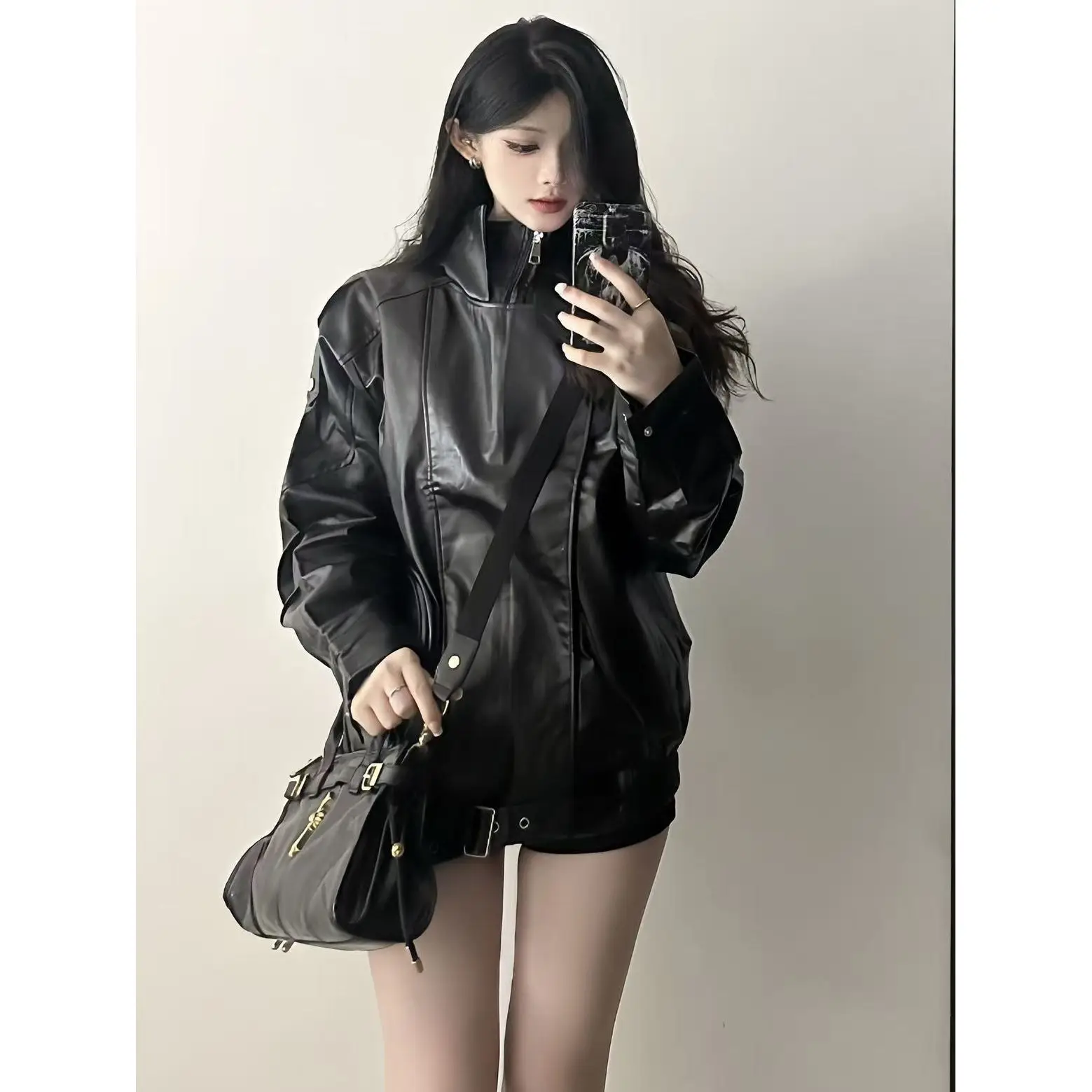 

Biker Jackets Womens Jacket Velvet Winter Padded Heavy-Duty Quilted Insulated Stormsuit Windproof Full-Length Mountaineering Ins