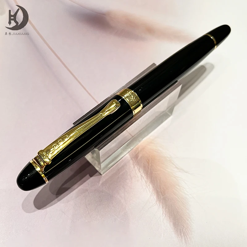 JD 450 Luxus Premium 0,5mm Business Herren Geschenk Schwarzer Metall-Füllfederhalter, Büro-Schreibwaren, Geschenkidee – Detail 1